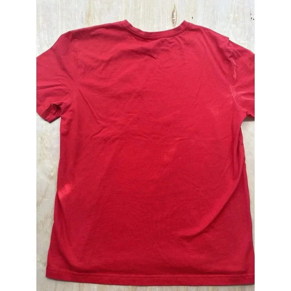 Eternity BC/AD Mens Red Shark Mouth‎ Crew Neck Pullover T Shirt Size XL